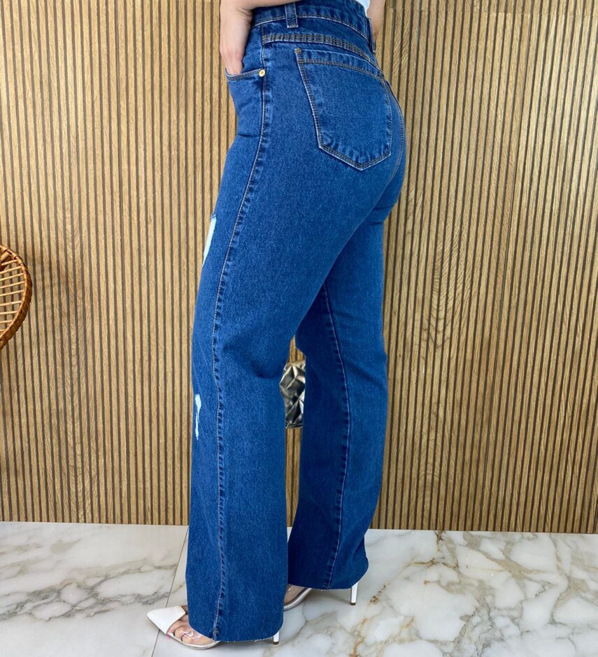 Calça Jeans Feminina Wide Leg Vitoria - Fernanda Ramos Store
