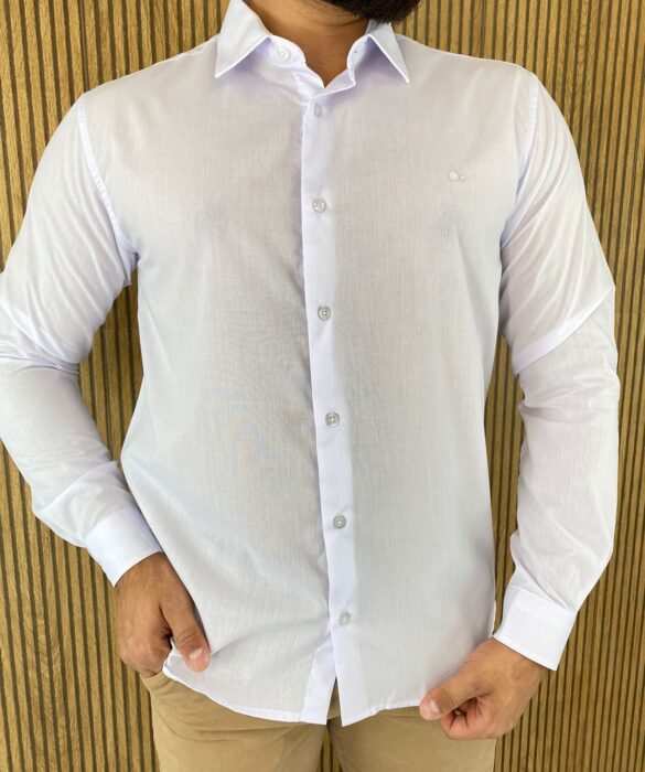 Camisa Essencial Slim Masculina Ogochi Branca 0001 - Fernanda Ramos Store