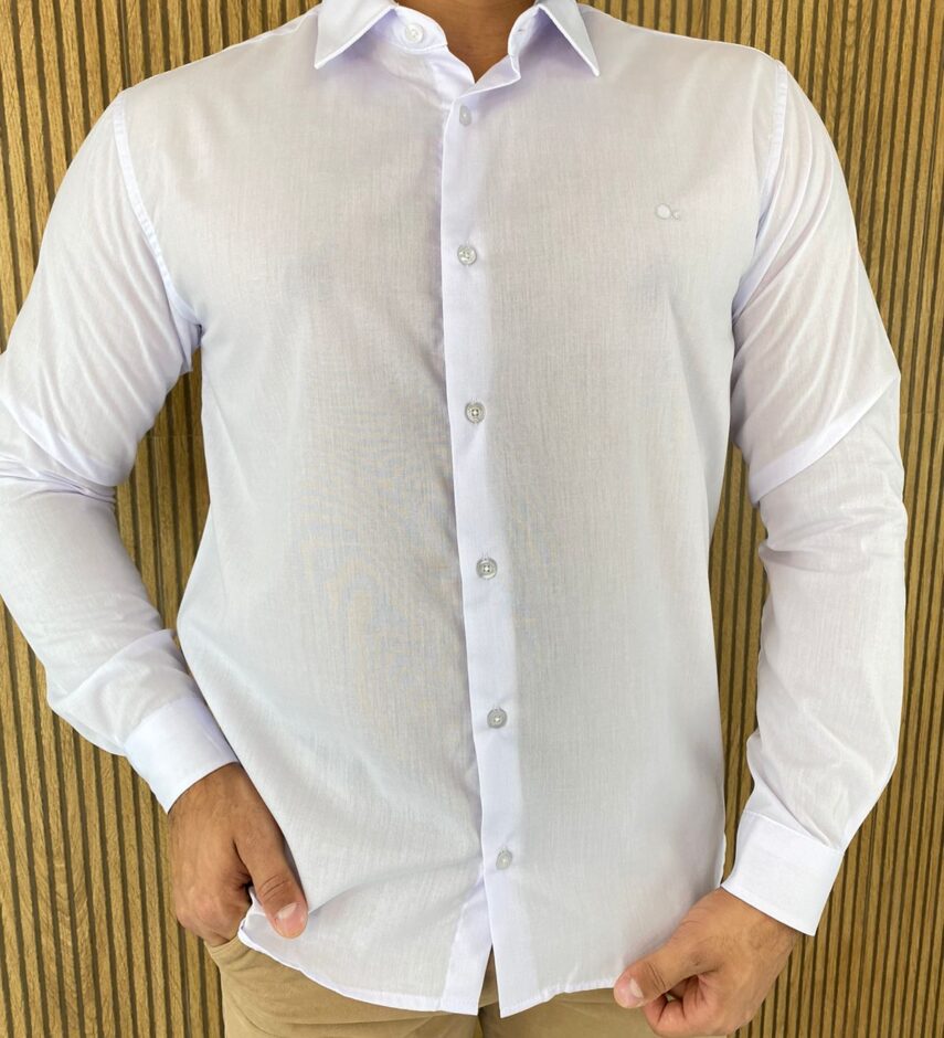 Camisa Essencial Slim Masculina Ogochi Branca 0001 - Fernanda Ramos Store