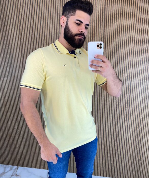 fernandaramosstore com br camiseta polo casual ogochi amarela gola detalhe em azul 0169 2