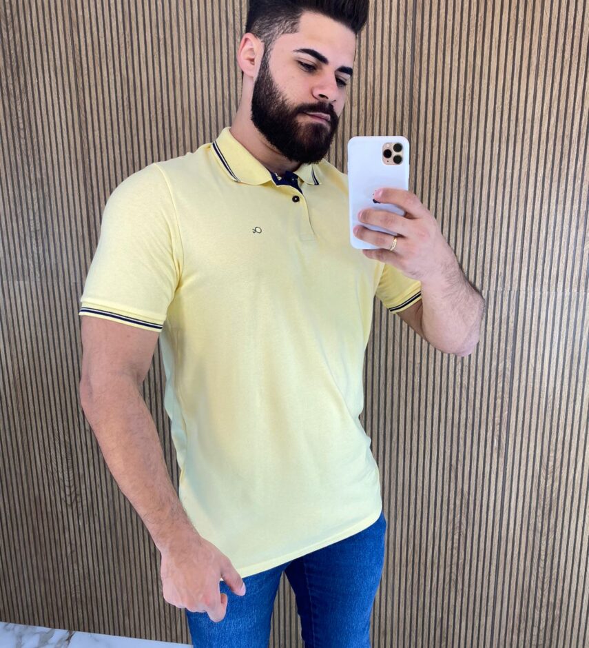 fernandaramosstore com br camiseta polo casual ogochi amarela gola detalhe em azul 0169 2