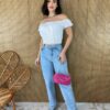 Cropped Feminino com Bojo Plissado Branco - Fernanda Ramos Store