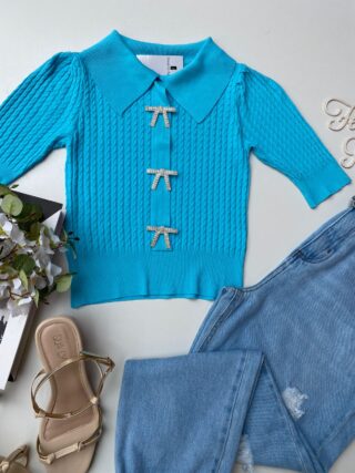 fernandaramosstore com br cropped feminino gola polo com broche azul