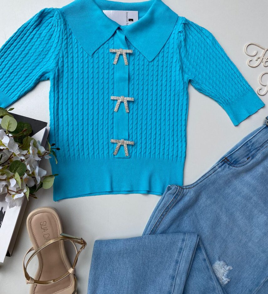 fernandaramosstore com br cropped feminino gola polo com broche azul