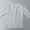 Cropped Feminino Gola Polo com Broche Branco - Fernanda Ramos Store