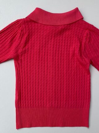 Cropped Feminino Gola Polo com Broche Rosa - Fernanda Ramos Store