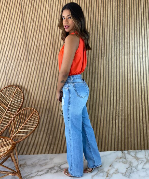 Cropped Feminino sem Bojo com Gola Coral - Fernanda Ramos Store