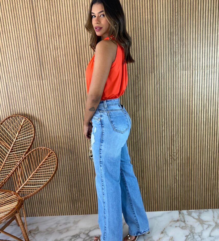 Cropped Feminino sem Bojo com Gola Coral - Fernanda Ramos Store