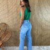 Cropped Feminino sem Bojo Gola Verde - Fernanda Ramos Store