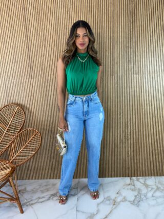 Cropped Feminino sem Bojo Gola Verde - Fernanda Ramos Store