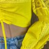 fernandaramosstore com br cropped feminino sem bojo manga longa com detalhe guipir amarelo 2