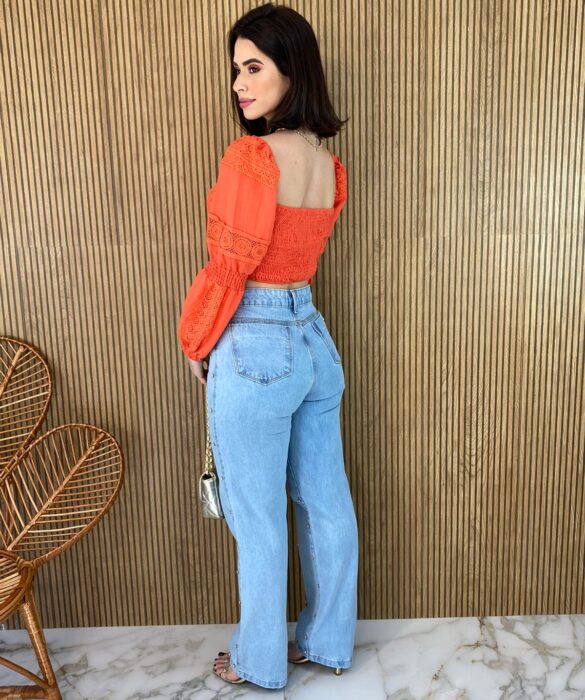 fernandaramosstore com br cropped feminino sem bojo manga longa com detalhe guipir laranja