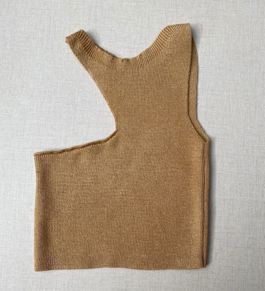 Cropped Feminino sem Bojo Modal com Abertura Bege - Fernanda Ramos Store