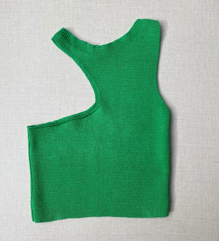 Cropped Feminino sem Bojo Modal com Abertura Verde - Fernanda Ramos Store
