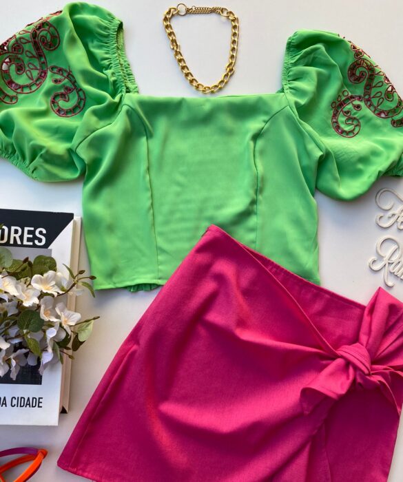 fernandaramosstore com br cropped feminino sem bojo verde detalhe em pink 1