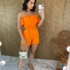 fernandaramosstore com br macaquinho feminino sem bojo tomara que caia com cinto laranja 3
