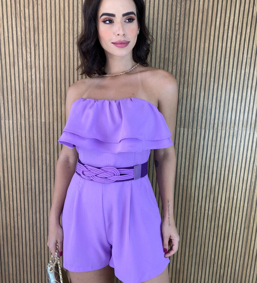 fernandaramosstore com br macaquinho feminino sem bojo tomara que caia com cinto lilas 2