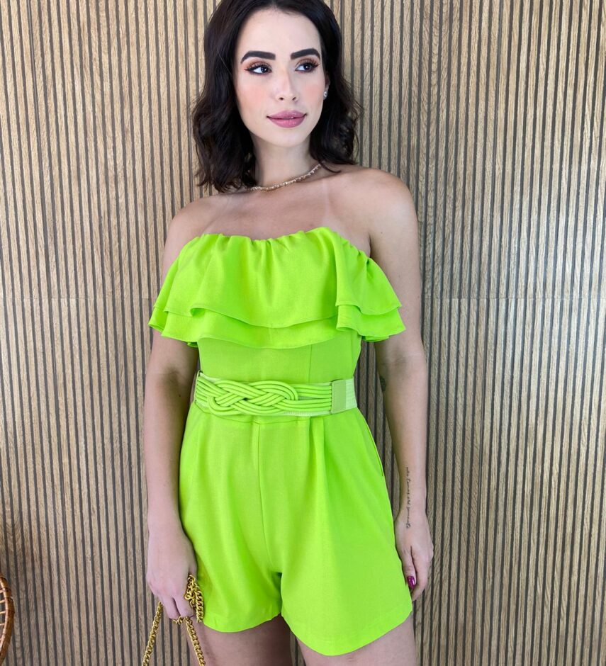 fernandaramosstore com br macaquinho feminino sem bojo tomara que caia com cinto verde lima 2