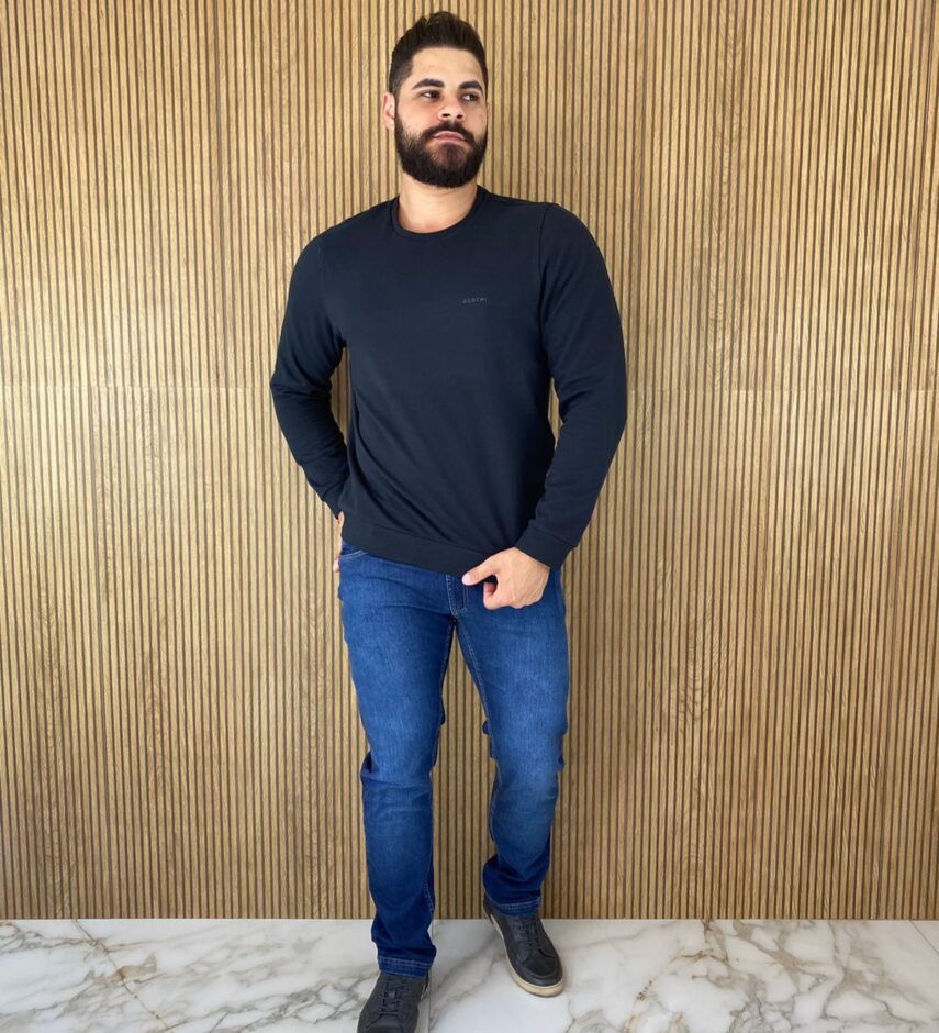 Moletom Essencial Masculino Preto 0005 - Fernanda Ramos Store