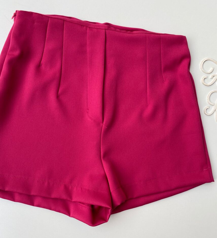 fernandaramosstore com br short feminino alfaiataria ziper lateral pink 1