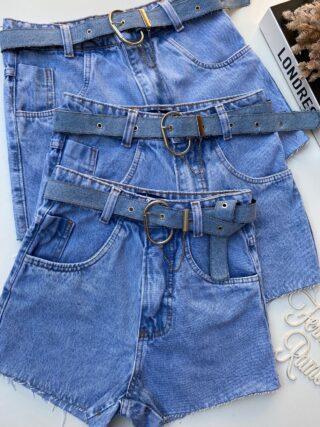 Short Jeans Feminino com Cinto 292 - Fernanda Ramos Store