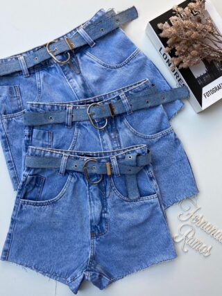 Short Jeans Feminino com Cinto 292 - Fernanda Ramos Store