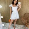 fernandaramosstore com br vestido curto com bojo de laise branco com amarracao 2