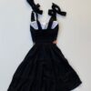 fernandaramosstore com br vestido curto com bojo preto com detalhes florais 2