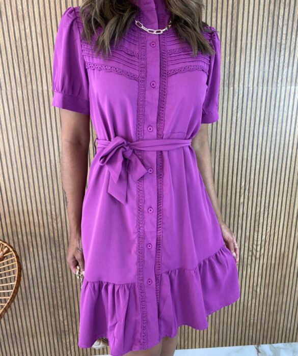 fernandaramosstore com br vestido curto sem bojo com botoes e amarracao fucsia 5