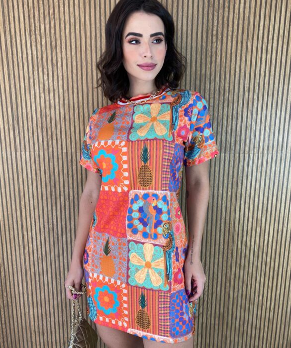 fernandaramosstore com br vestido curto sem bojo estampado laranja 1