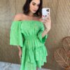 fernandaramosstore com br vestido curto sem bojo ombro a ombro poa verde 1