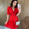 fernandaramosstore com br vestido curto sem bojo pipoquinha com detalhe vermelho 1