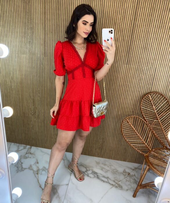 fernandaramosstore com br vestido curto sem bojo pipoquinha com detalhe vermelho 2