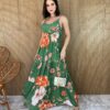 fernandaramosstore com br vestido longo com bojo estampado fundo verde com laranja 3