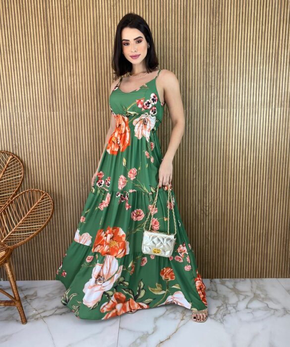 fernandaramosstore com br vestido longo com bojo estampado fundo verde com laranja 3