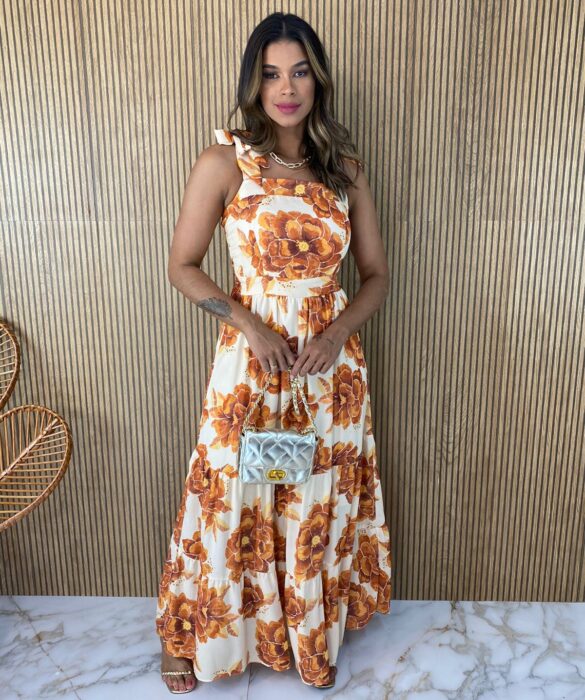 fernandaramosstore com br vestido longo com bojo floral caramelo 1