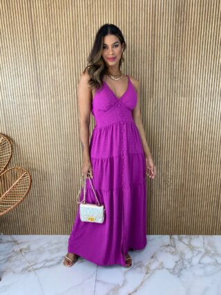 fernandaramosstore com br vestido longo com bojo fucsia botoes falsos 1