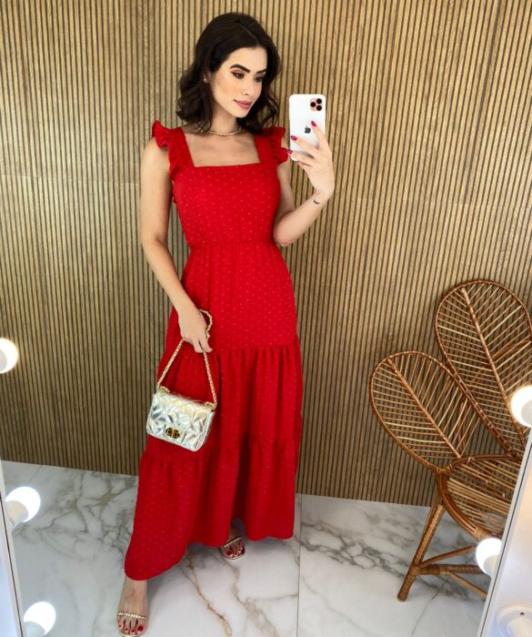 fernandaramosstore com br vestido longo com bojo pipoquinha vermelho 4