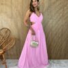 fernandaramosstore com br vestido longo com bojo tule com abertura rosa 1