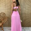 fernandaramosstore com br vestido longo com bojo tule com abertura rosa 2