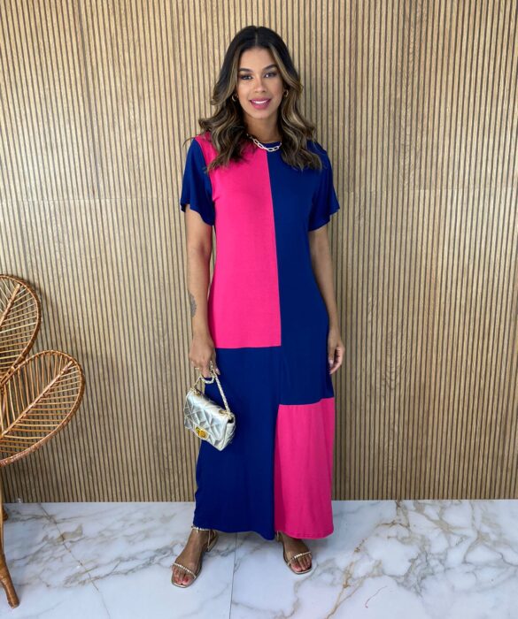 fernandaramosstore com br vestido longo de malha sem bojo manga curta azul e pink 1