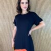 fernandaramosstore com br vestido midi de malha sem bojo manga curta preto e laranja 1