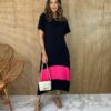 fernandaramosstore com br vestido midi de malha sem bojo manga curta preto e pink