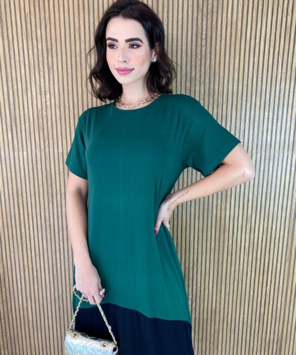 fernandaramosstore com br vestido midi de malha sem bojo manga curta verde e preto 1