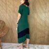 fernandaramosstore com br vestido midi de malha sem bojo manga curta verde e preto 2