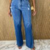 Calça Jeans Feminina Pantalona Theana com Abertura Fernanda Ramos Store