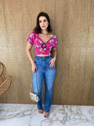 Calça Jeans Feminina Rayane com Amarração Fernanda Ramos Store