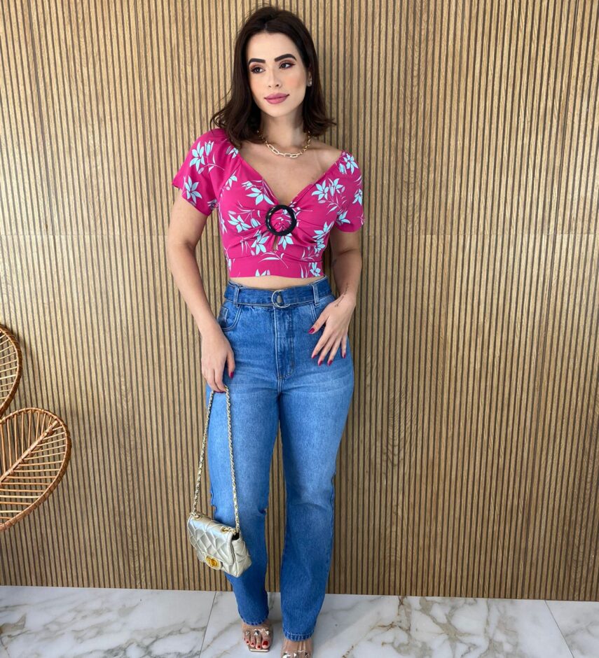 Calça Jeans Feminina Rayane com Amarração - Fernanda Ramos Store