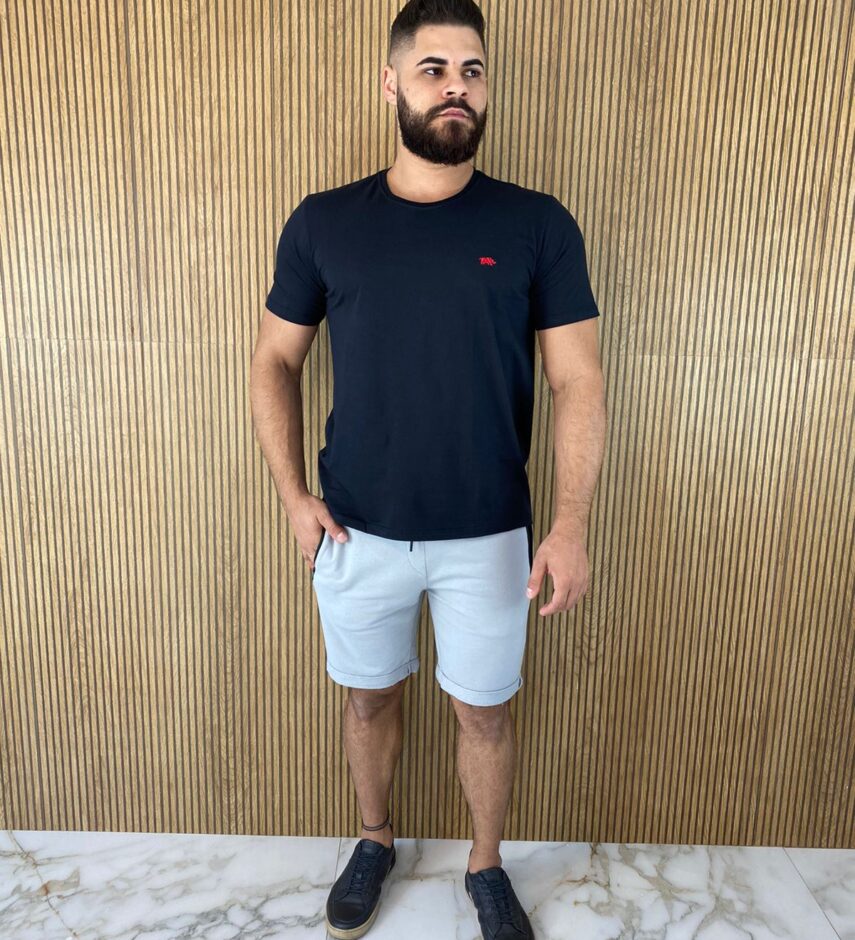 Camiseta Masculina Basic Plus Preta - Fernanda Ramos Store
