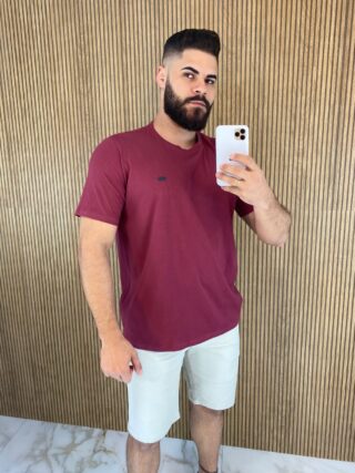 Camiseta Masculina Basic Plus Vinho - Fernanda Ramos Store